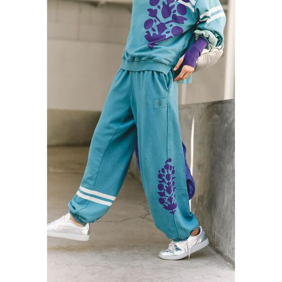 Free People Movement All Star Logo Pants in Color: Midnight Jade Combo - Picture 1 of 11